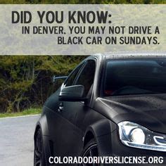 can you drive a black car on sunday in colorado